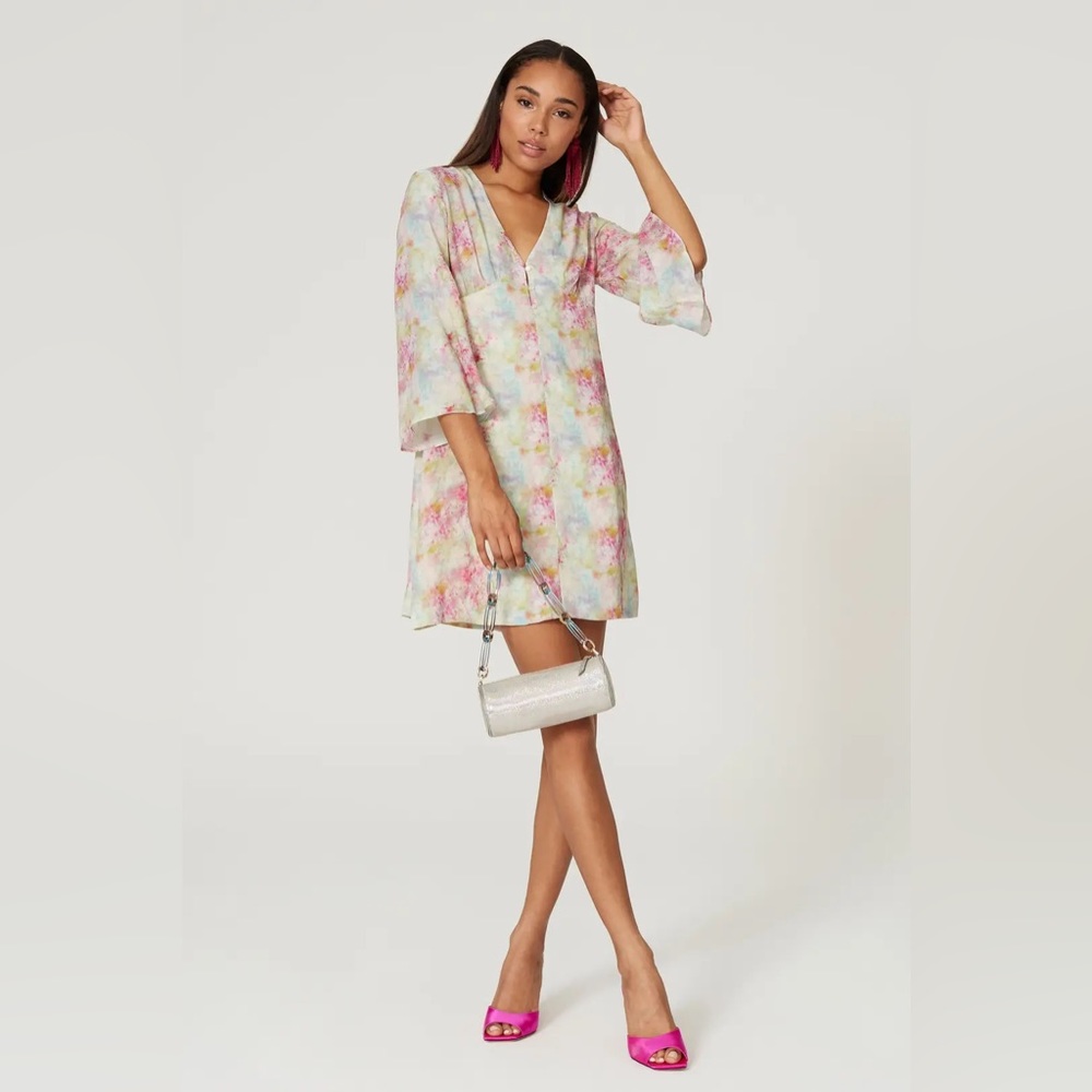 Nicole Miller Bell Sleeve Midi Dress- Size L NWT